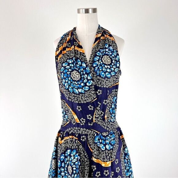 ADVANCE Yellow & Blue Wax Dye Infinity Dress - Picture 5 of 12